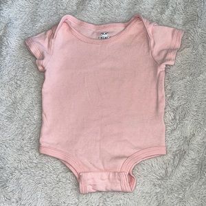 (3for $10) rococo pink plain bodysuit baby girl clothing